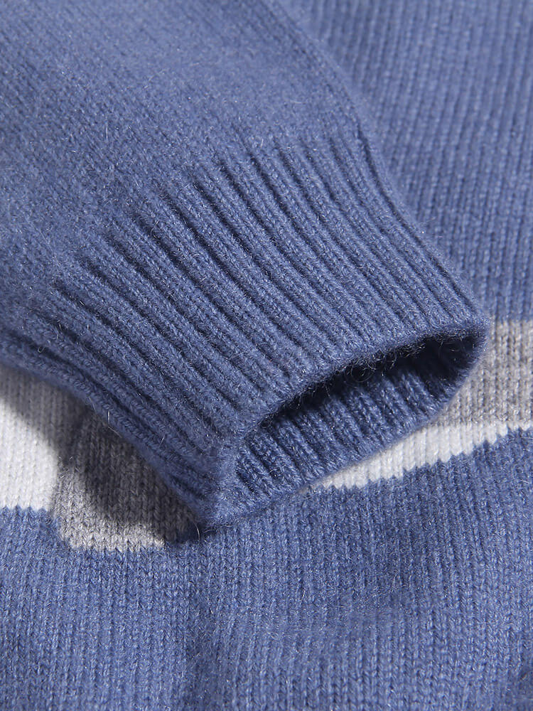 Kids Blue Pirate Whale and Bird Cashmere Sweater